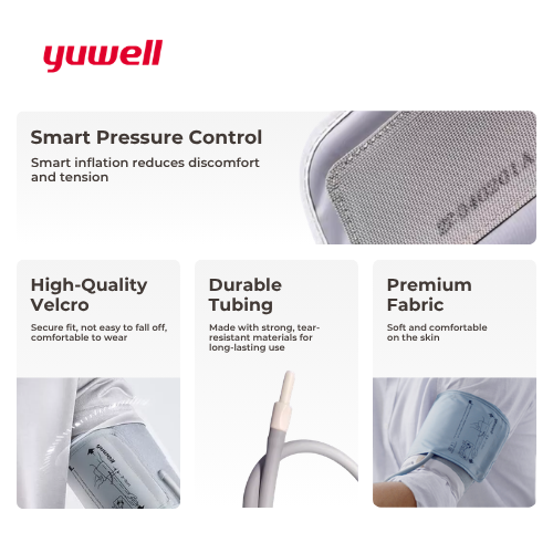 Yuwell Blood Pressure Monitor Arm Cuff (22–45 cm) - Image 7